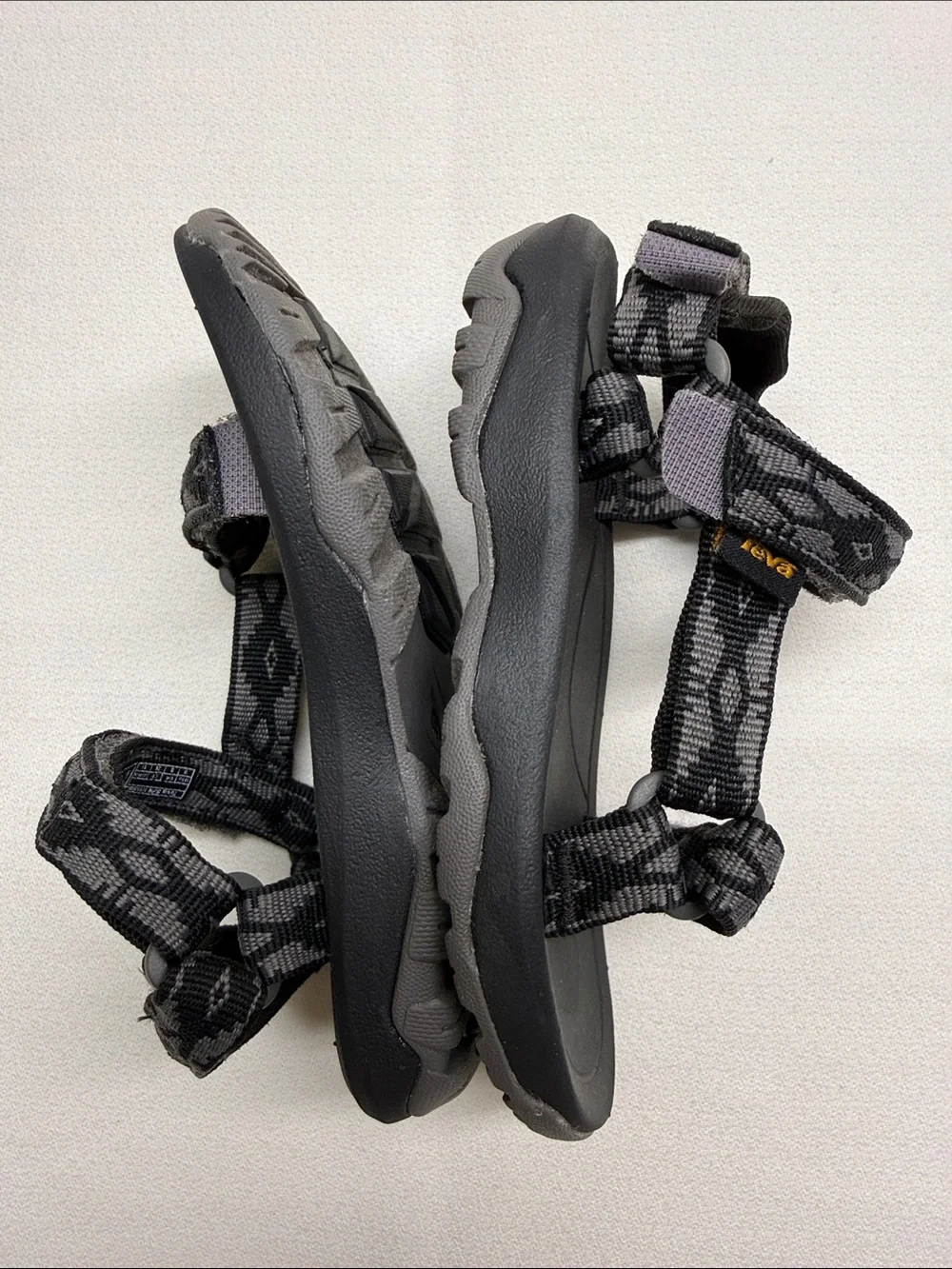 Teva Black and Gray Patterned Kids' Sport Sandals